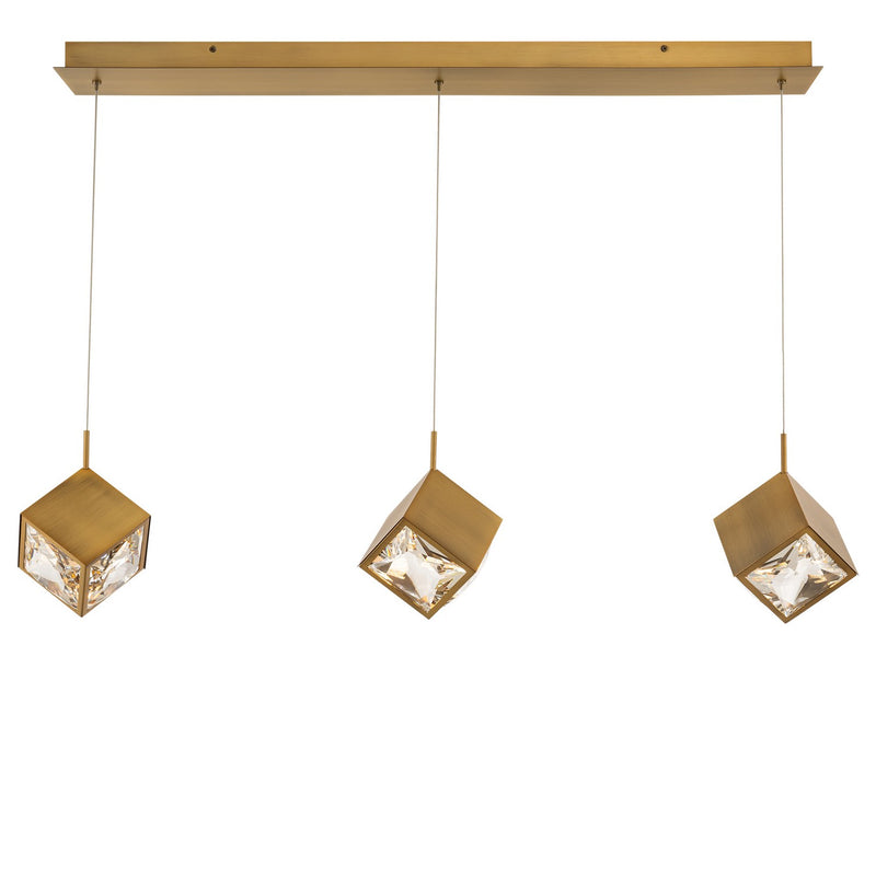 W.A.C. Lighting PD-29303L-AB LED Chandelier, Aged Brass