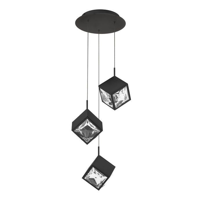W.A.C. Lighting PD-29303R-BK LED Chandelier, Black