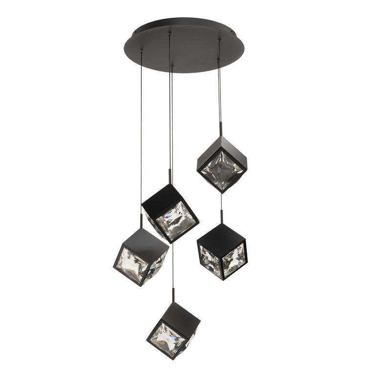 W.A.C. Lighting PD-29305R-BK LED Chandelier, Black