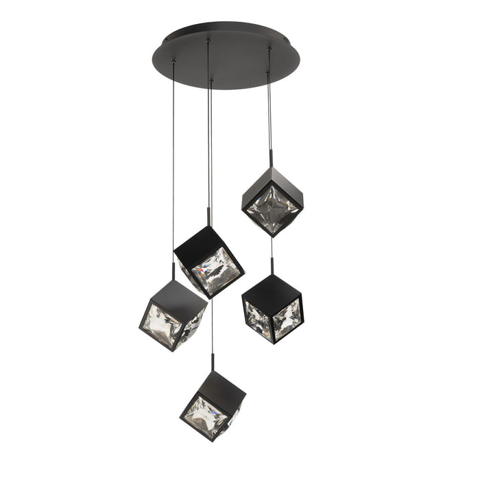 W.A.C. Lighting PD-29305R-BK LED Chandelier, Black