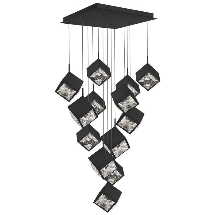 W.A.C. Lighting PD-29313S-BK LED Chandelier, Black