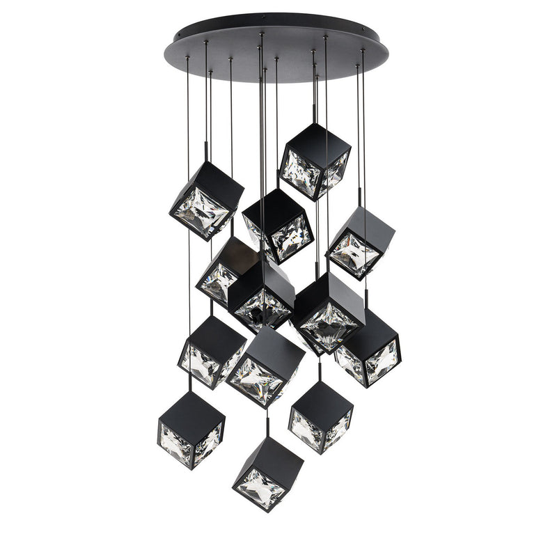 W.A.C. Lighting PD-29315R-BK LED Chandelier, Black