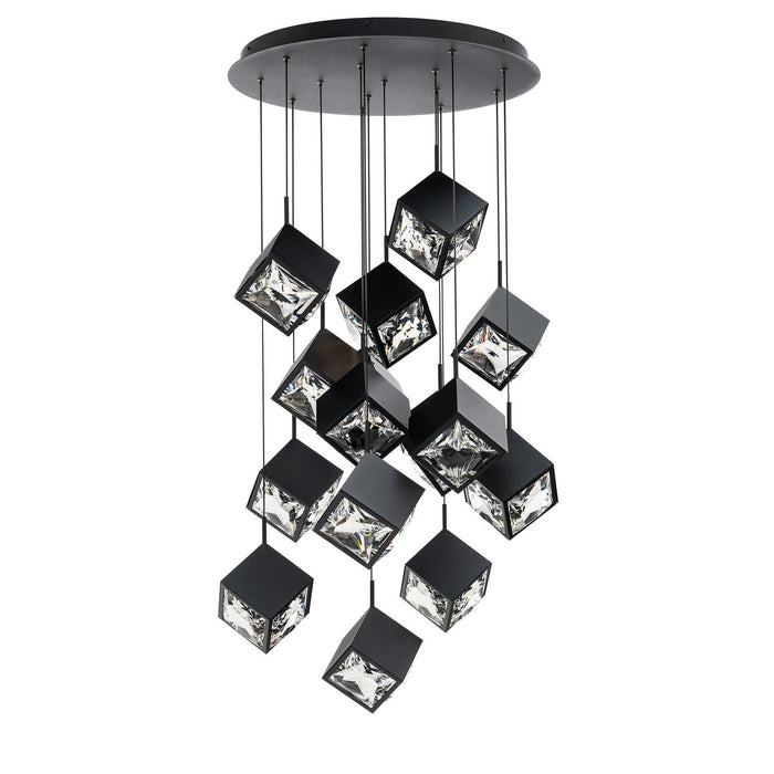 W.A.C. Lighting PD-29315R-BK LED Chandelier, Black