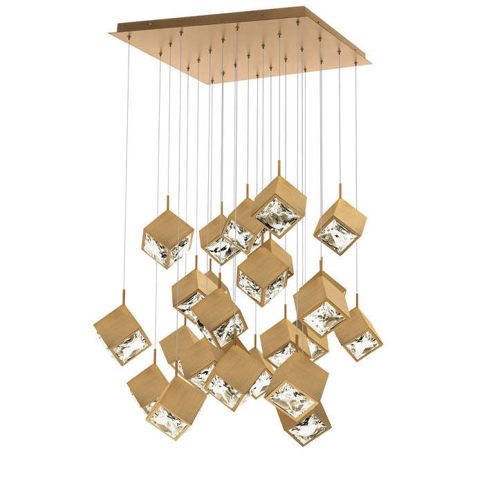 W.A.C. Lighting PD-29325S-AB LED Chandelier, Aged Brass