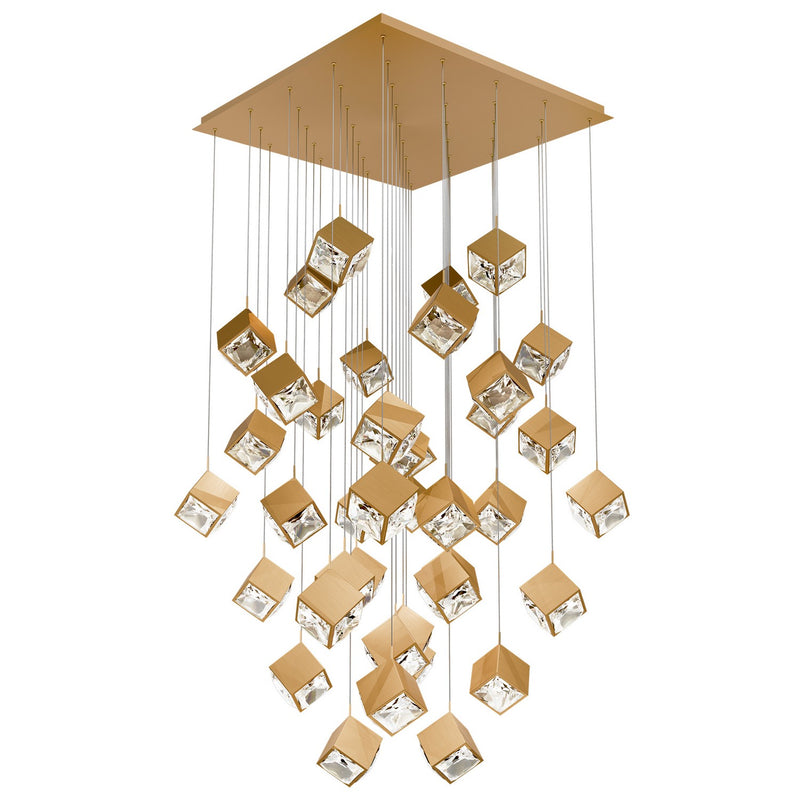 W.A.C. Lighting PD-29341S-AB LED Chandelier, Aged Brass