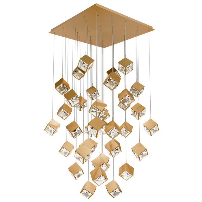 W.A.C. Lighting PD-29341S-AB LED Chandelier, Aged Brass