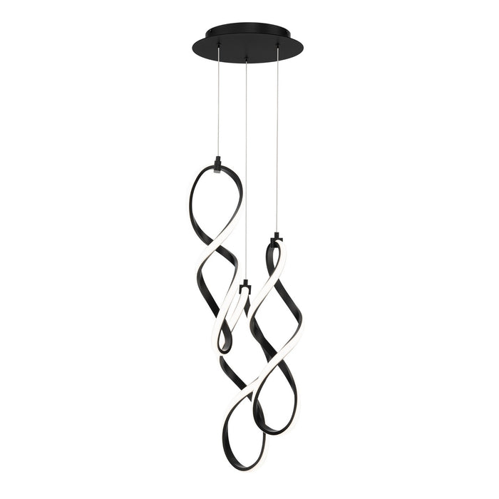 W.A.C. Lighting PD-47803R-BK LED Chandelier, Black