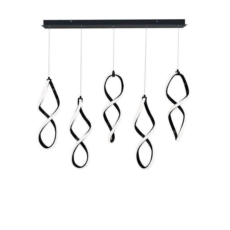 W.A.C. Lighting PD-47805L-BK LED Chandelier, Black