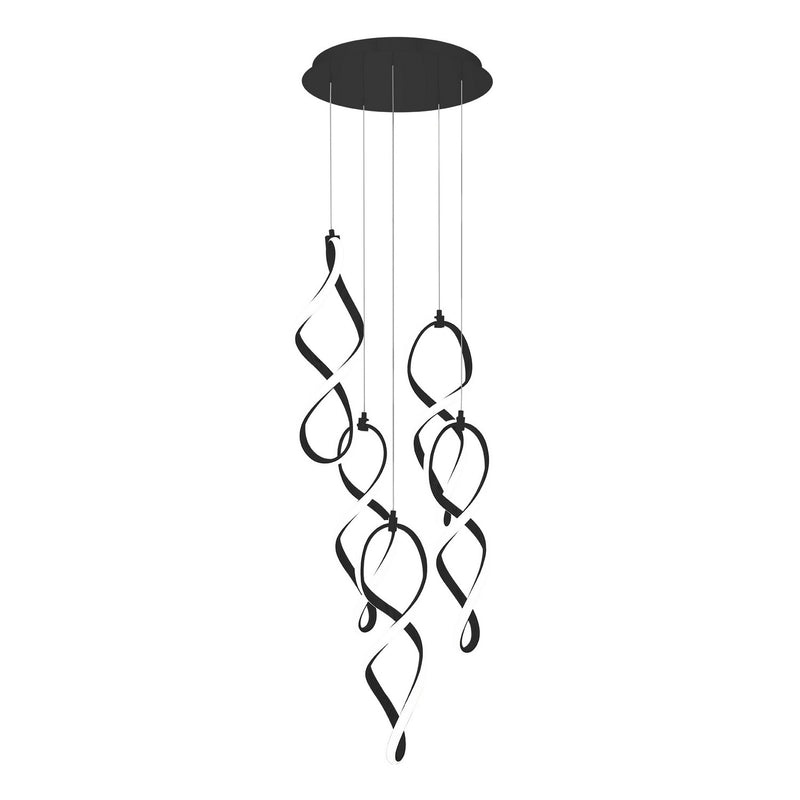 W.A.C. Lighting PD-47805R-BK LED Chandelier, Black