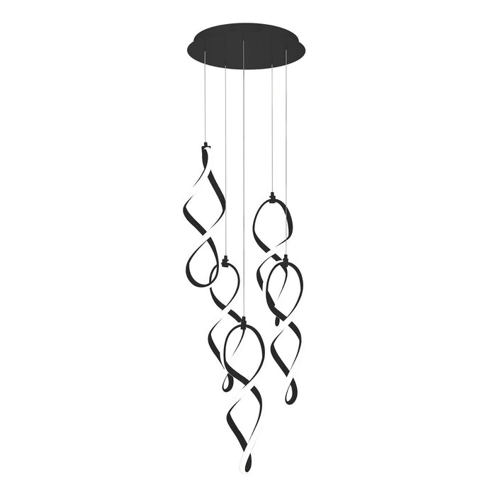 W.A.C. Lighting PD-47805R-BK LED Chandelier, Black