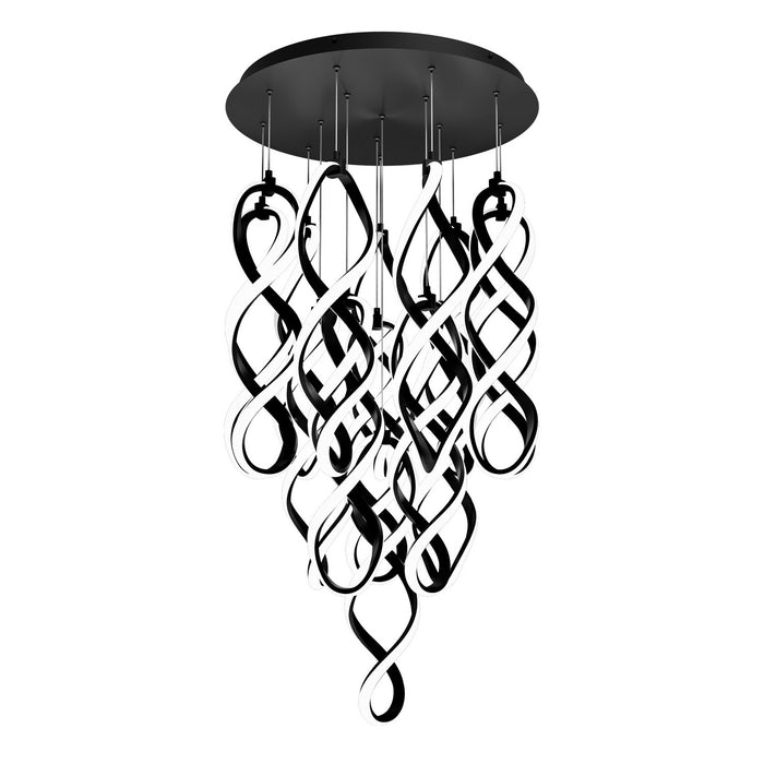 W.A.C. Lighting PD-47815R-BK LED Chandelier, Black