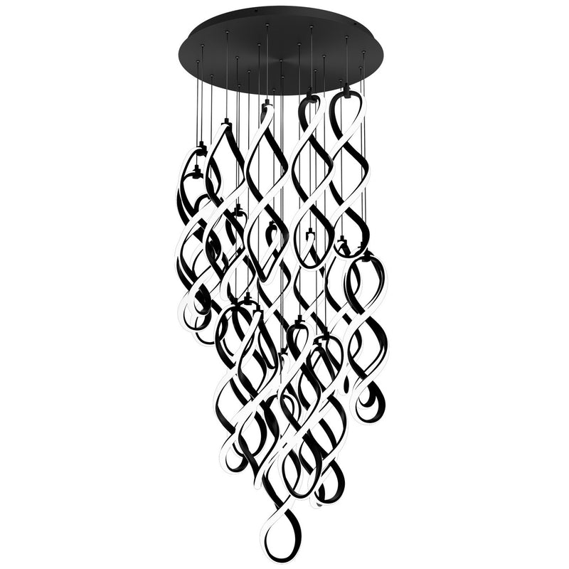W.A.C. Lighting PD-47821R-BK LED Chandelier, Black
