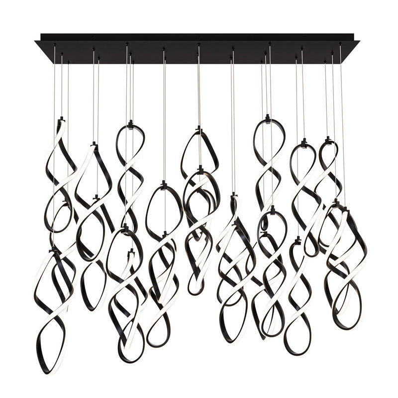 W.A.C. Lighting PD-47823L-BK LED Chandelier, Black