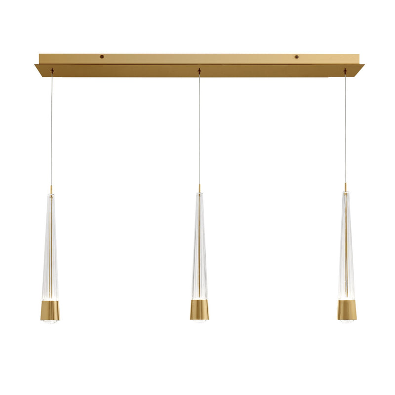 W.A.C. Lighting PD-59403L-AB LED Chandelier, Aged Brass
