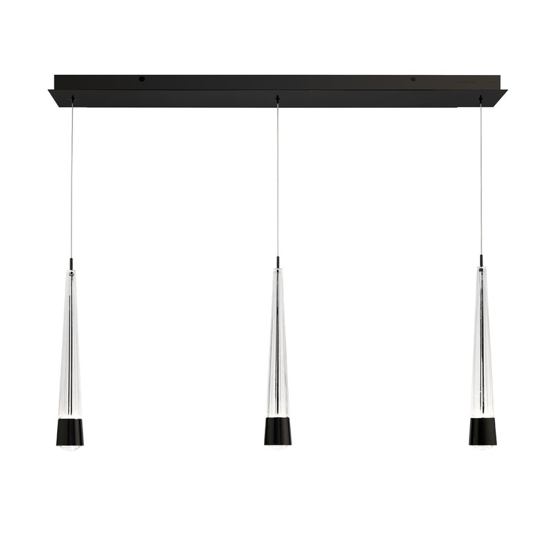 W.A.C. Lighting PD-59403L-BK LED Chandelier, Black