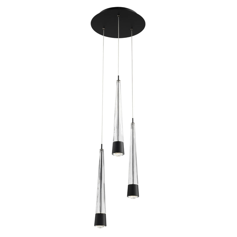 W.A.C. Lighting PD-59403R-BK LED Chandelier, Black