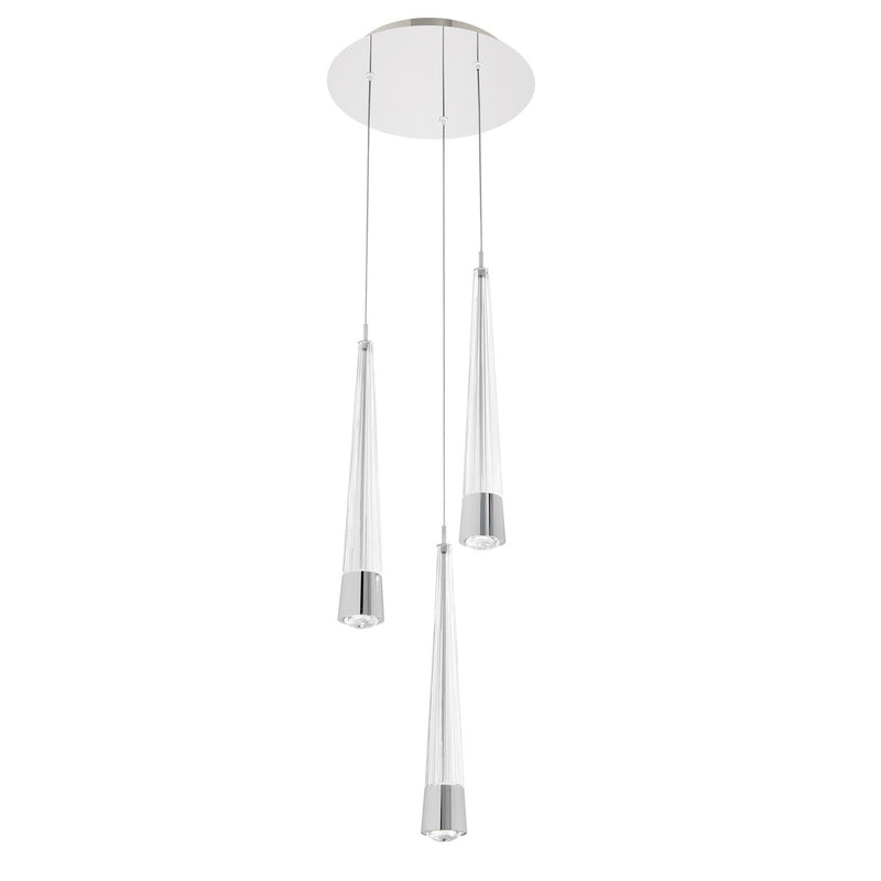 W.A.C. Lighting PD-59403R-CH LED Chandelier, Chrome