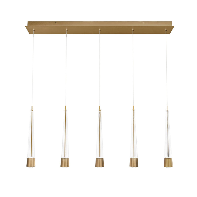 W.A.C. Lighting PD-59405L-AB LED Chandelier, Aged Brass