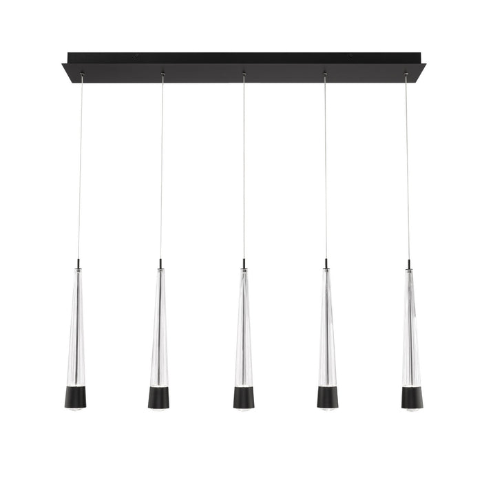 W.A.C. Lighting PD-59405L-BK LED Chandelier, Black