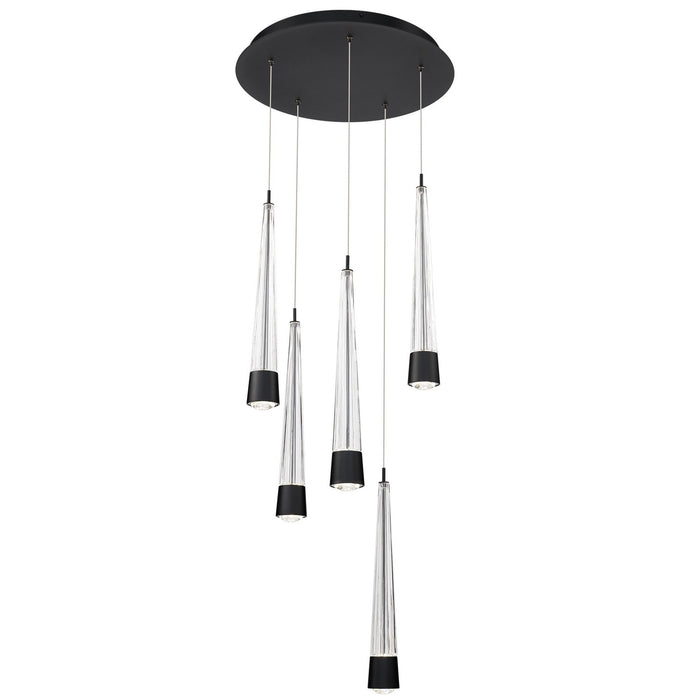W.A.C. Lighting PD-59405R-BK LED Chandelier, Black
