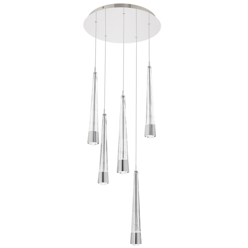 W.A.C. Lighting PD-59405R-CH LED Chandelier, Chrome