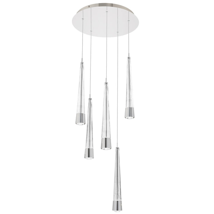 W.A.C. Lighting PD-59405R-CH LED Chandelier, Chrome