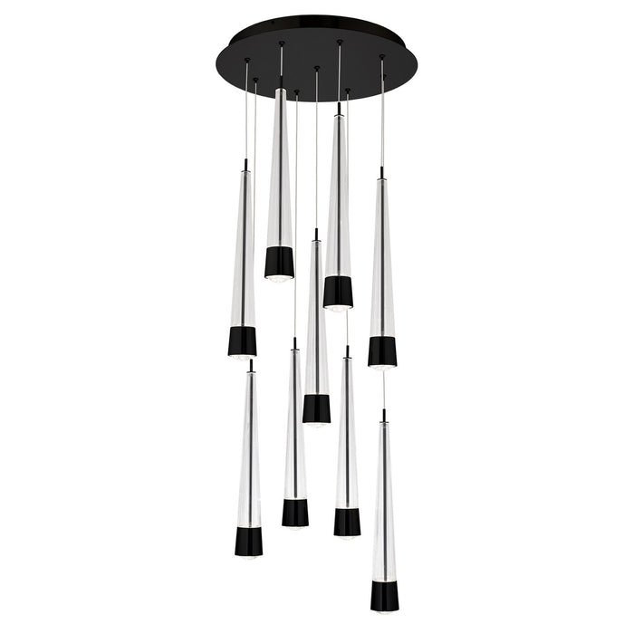 W.A.C. Lighting PD-59409R-BK LED Chandelier, Black