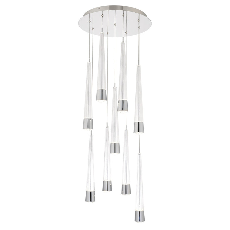 W.A.C. Lighting PD-59409R-CH LED Chandelier, Chrome
