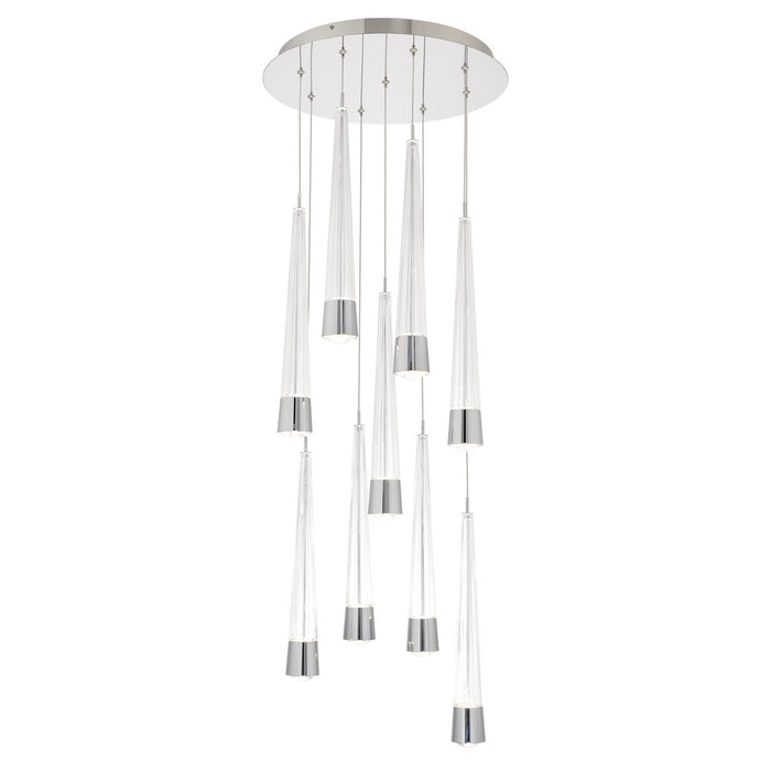 W.A.C. Lighting PD-59409R-CH LED Chandelier, Chrome