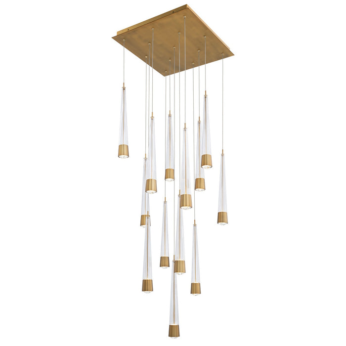 W.A.C. Lighting PD-59413S-AB LED Chandelier, Aged Brass