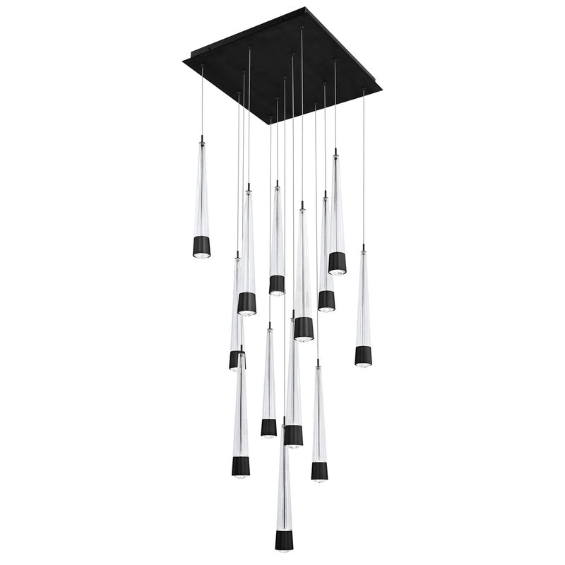 W.A.C. Lighting PD-59413S-BK LED Chandelier, Black
