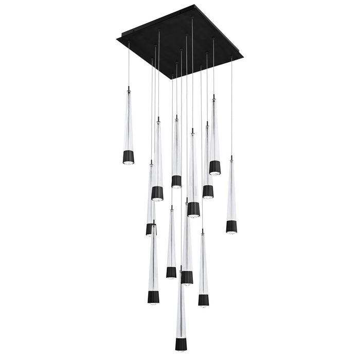 W.A.C. Lighting PD-59413S-BK LED Chandelier, Black