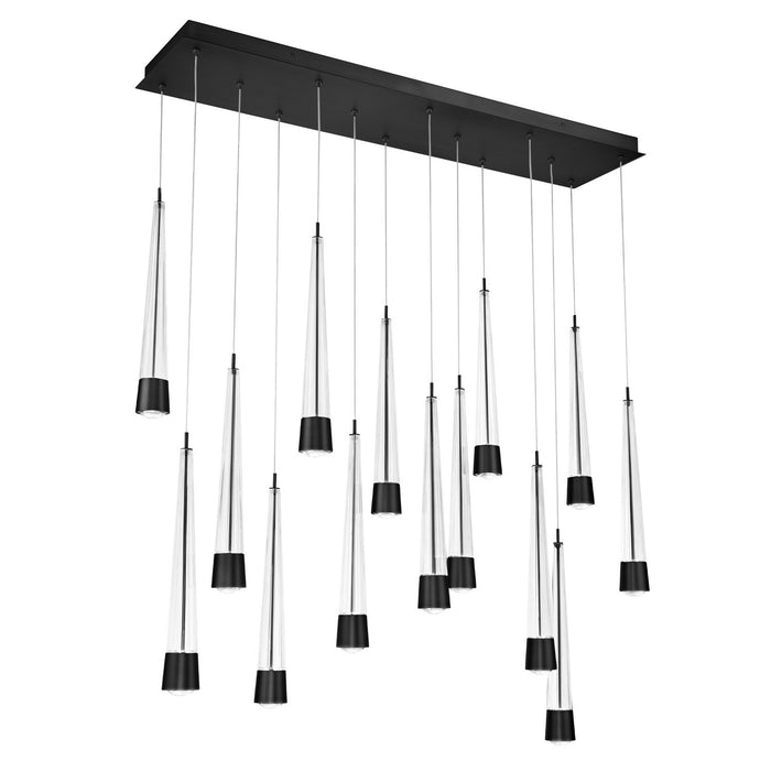 W.A.C. Lighting PD-59414L-BK LED Chandelier, Black