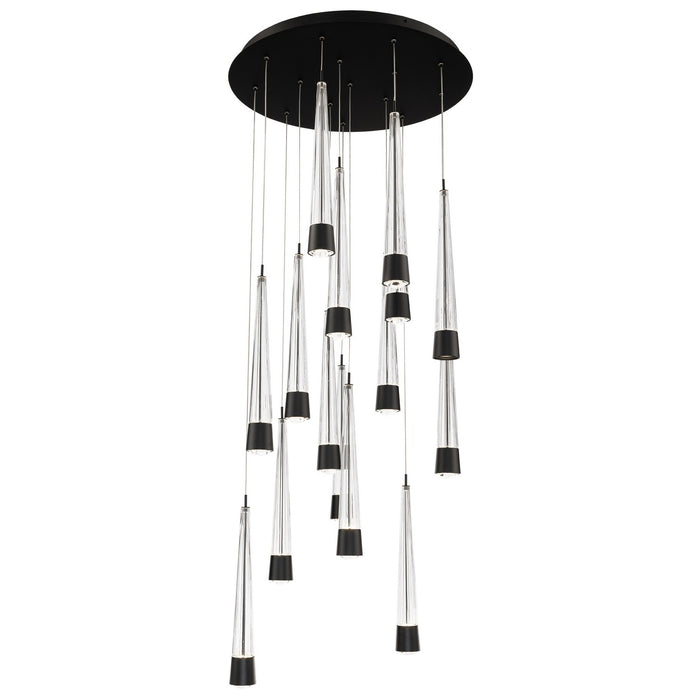 W.A.C. Lighting PD-59415R-BK LED Chandelier, Black
