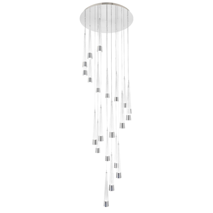 W.A.C. Lighting PD-59421R-CH LED Chandelier, Chrome