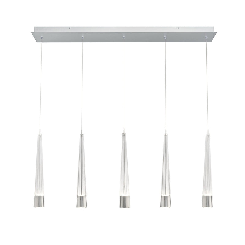 W.A.C. Lighting PD-59405L-CH LED Chandelier, Chrome