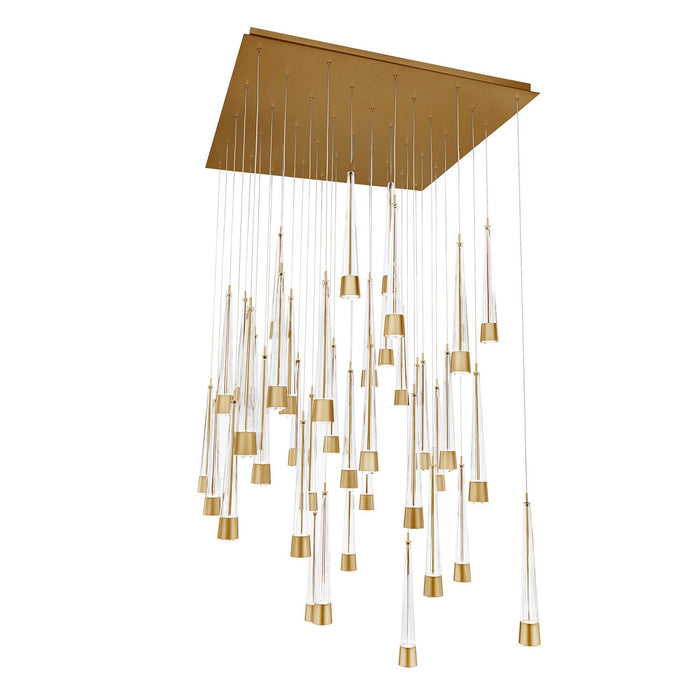 W.A.C. Lighting PD-59441S-AB LED Chandelier, Aged Brass