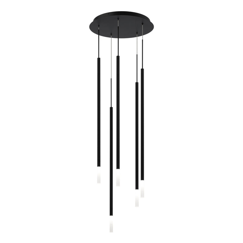 W.A.C. Lighting PD-69405R2-BK LED Chandelier, Black