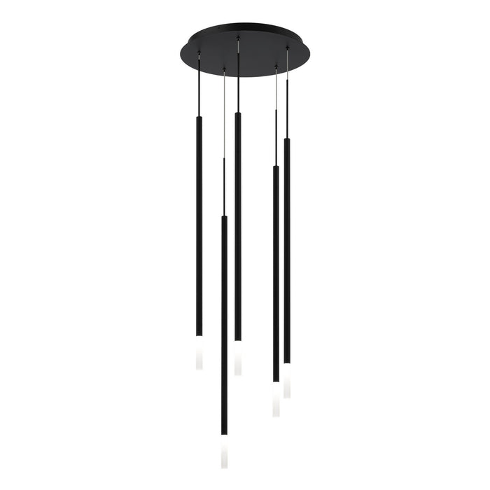 W.A.C. Lighting PD-69405R2-BK LED Chandelier, Black