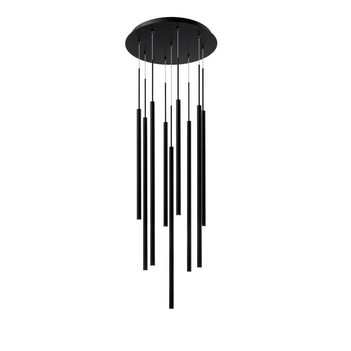 W.A.C. Lighting PD-69409R-BK LED Chandelier, Black
