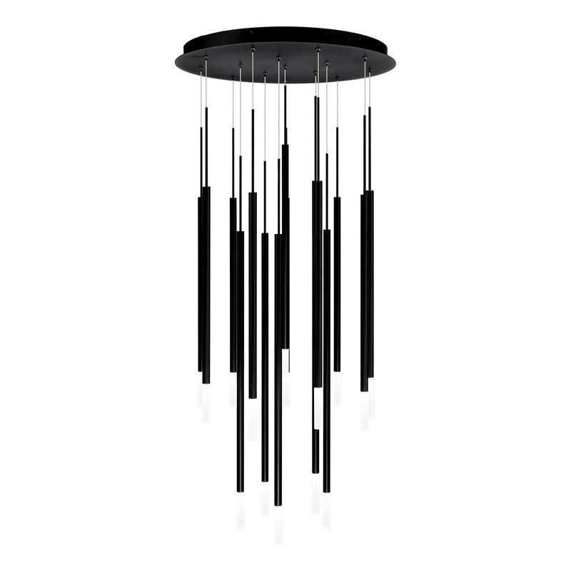 W.A.C. Lighting PD-69415R-BK LED Chandelier, Black
