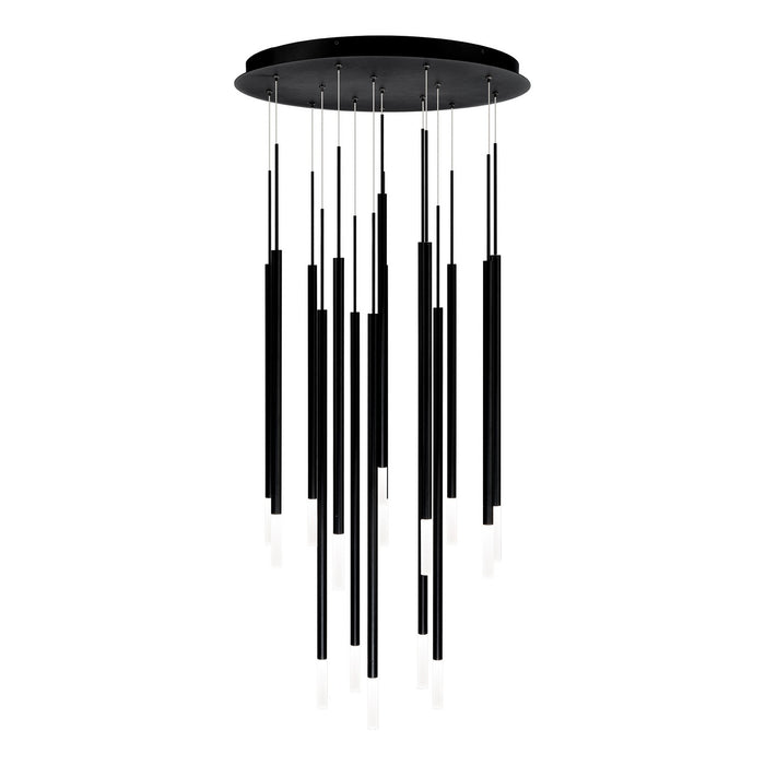 W.A.C. Lighting PD-69415R-BK LED Chandelier, Black
