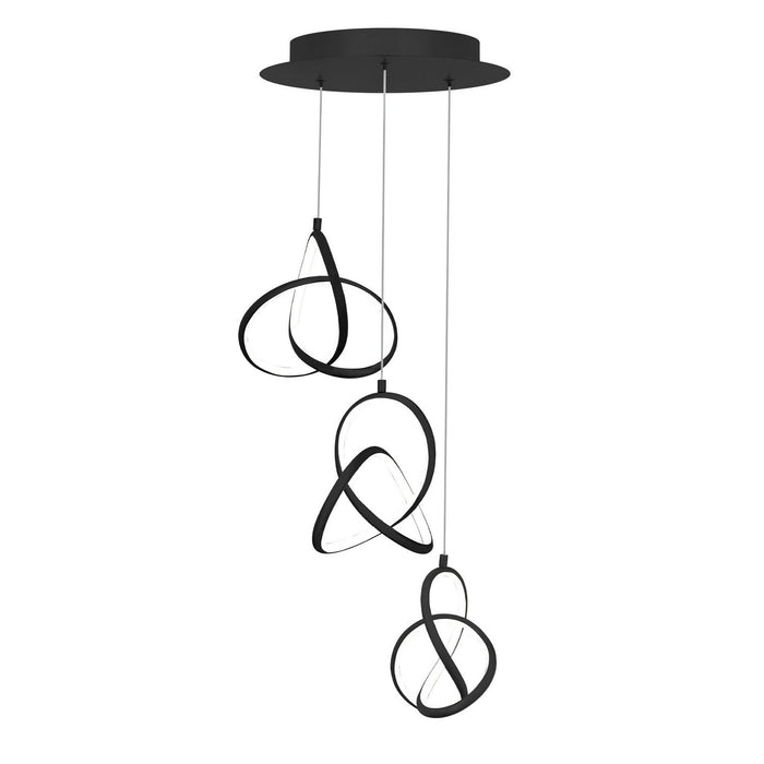 W.A.C. Lighting PD-84903R-BK LED Chandelier, Black