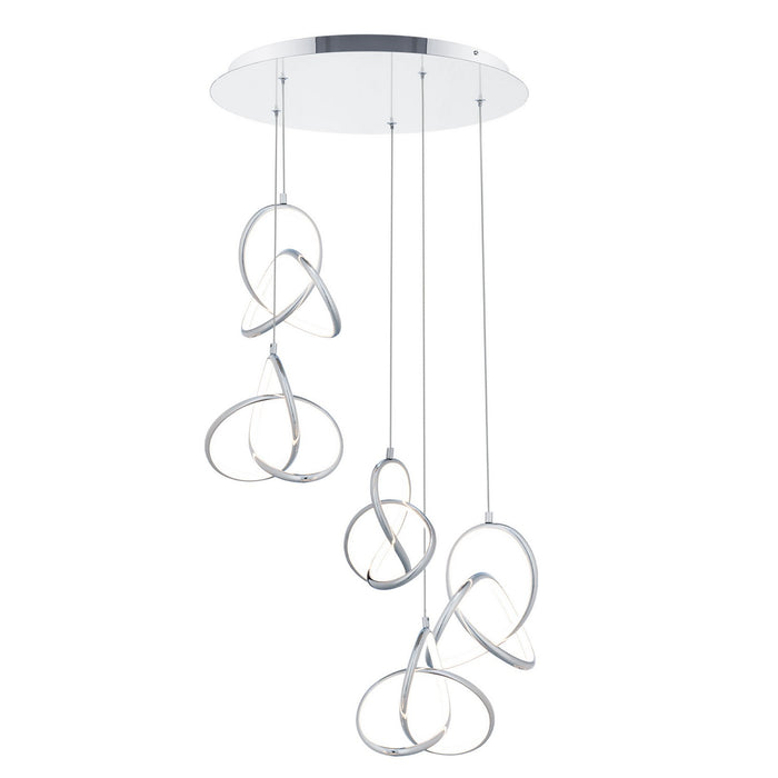 W.A.C. Lighting PD-84905R-CH LED Chandelier, Chrome