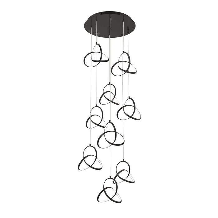 W.A.C. Lighting PD-84909R-BK LED Chandelier, Black