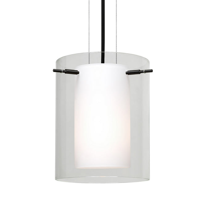 Besa 1KG-C00607-BK One Light Pendant, Black