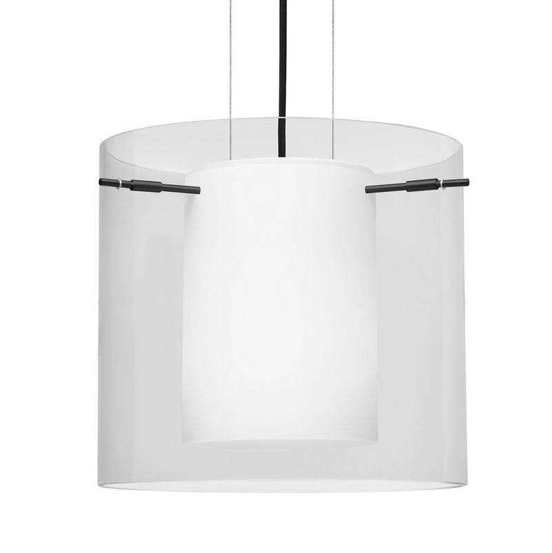Besa 1KG-C18407-BK One Light Pendant, Black
