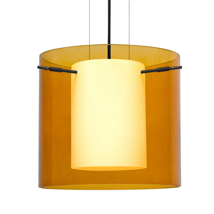 Besa 1KG-G18407-BK One Light Pendant, Black