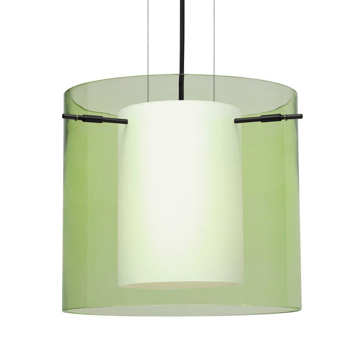 Besa 1KG-L18407-BK One Light Pendant, Black
