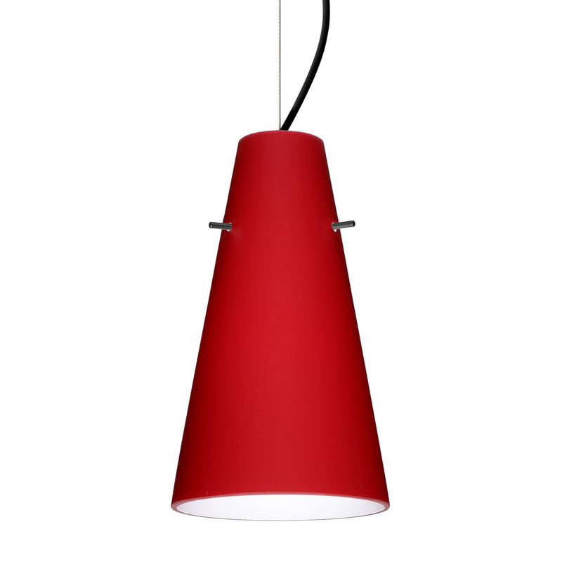 Besa 1KX-4124RM-BK One Light Pendant, Black